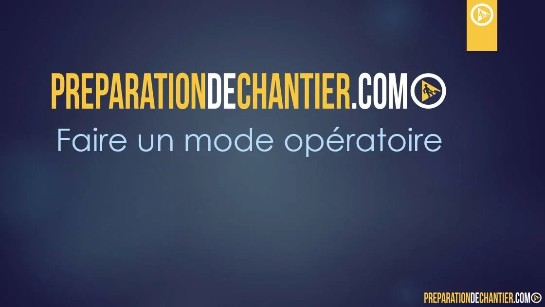 Faire des modes opératoires