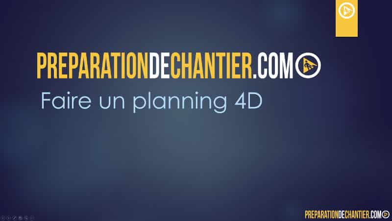 Faire un planning 4D BIM