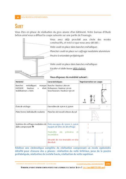 Préparer un Chantier de Bâtiment , Extrait du cahier d\u0027exercices
